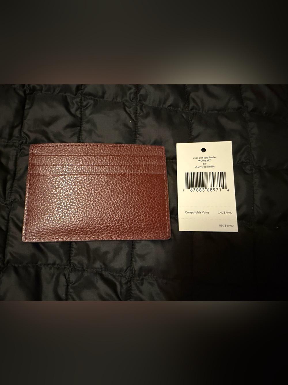 Kate Spade Eva Small Slim Card Holder in Cherrywood - Picture 2 of 2